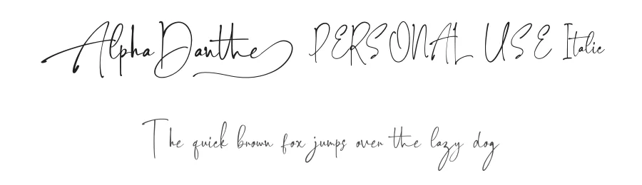 Alpha Danthe PERSONAL USE Italic by Mans Greback — Sans Font