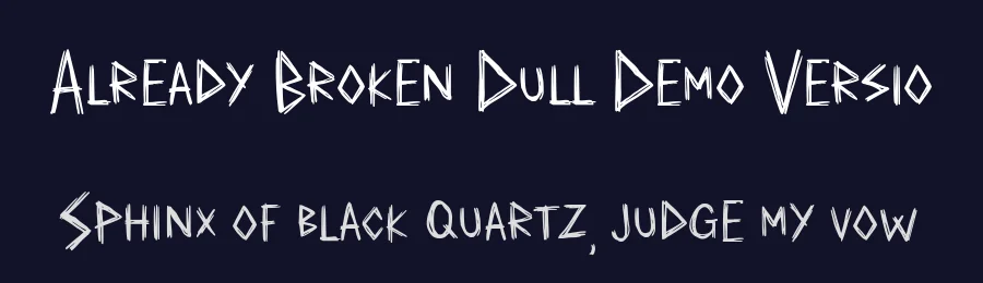 Already Broken Dull Demo Versio by Allouse.Studio — Display Font — thumbnail 2