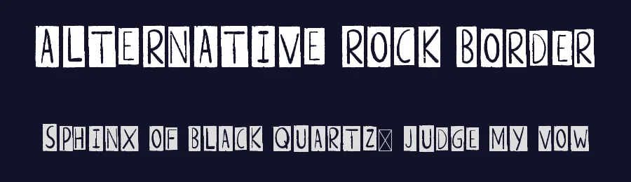 ALTERNATIVE ROCK Border by Khairil Anwar — Display Font — thumbnail 2