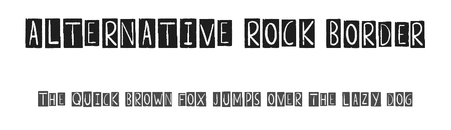 ALTERNATIVE ROCK Border by Khairil Anwar — Display Font