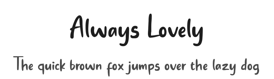 Always Lovely by Muhamad Yusron Billah — Display Font