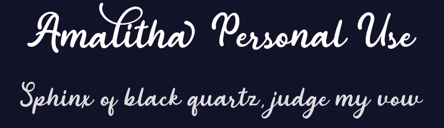 Amalitha Personal Use by Fadli Ramadhan Iskandar — Sans Font — thumbnail 2