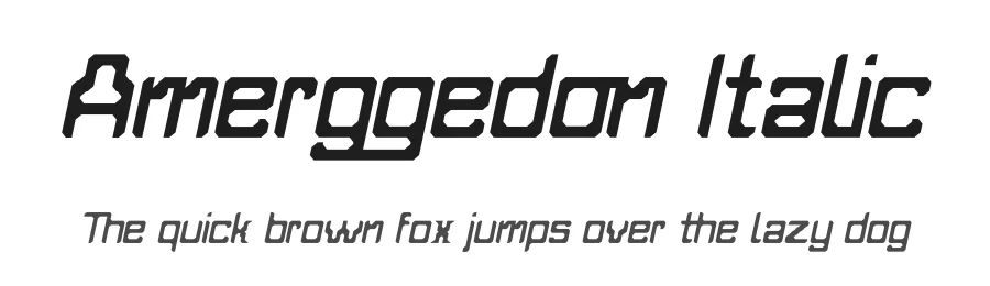 Amerggedon Italic by KongFont โ Display Font