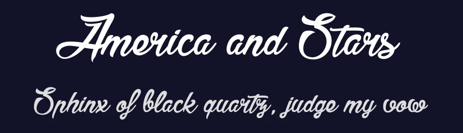 America and Stars by dcoxy Medina Gregory — Script Font — thumbnail 2