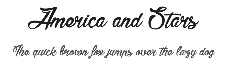 America and Stars by dcoxy Medina Gregory โ Script Font