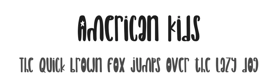 American Kids by Nomlimofont — Display Font