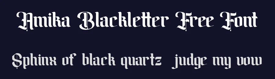 Amika Blackletter Free Font by Maulana creative — Sans Font — thumbnail 2