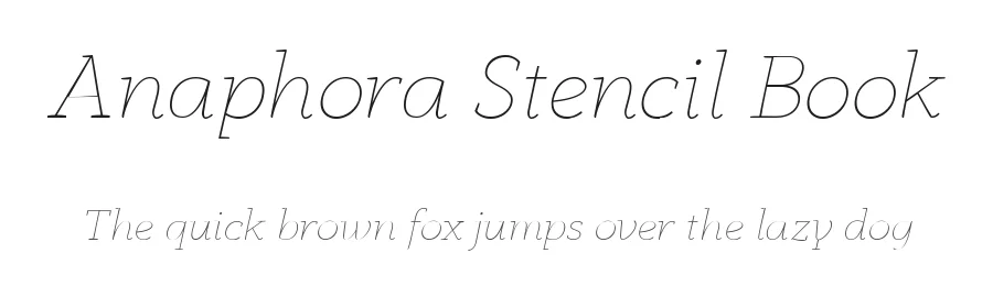 Anaphora Stencil Book by Francesco Canovaro — Display Font