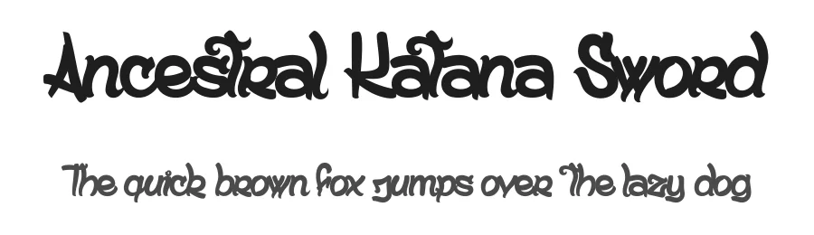 Ancestral Katana Sword by dcoxy Medina Gregory โ Display Font