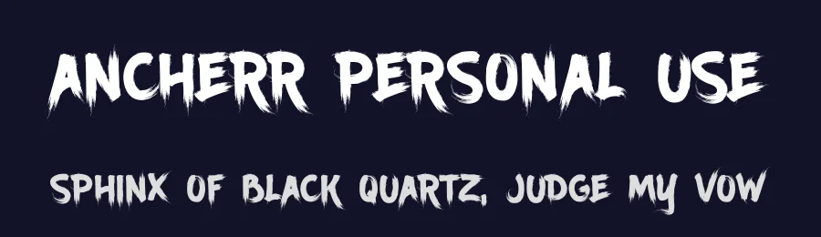 Ancherr Personal Use by Tama Putra — Display Font — thumbnail 2