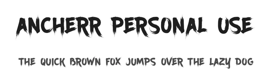 Ancherr Personal Use by Tama Putra — Display Font