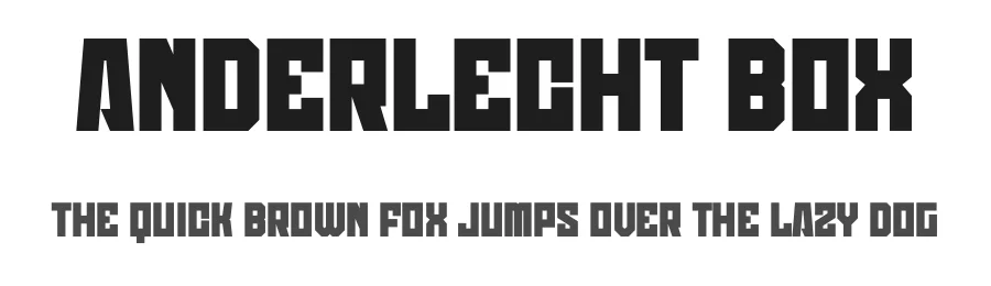 Anderlecht Box by Muhammad Afif Ersya — Display Font