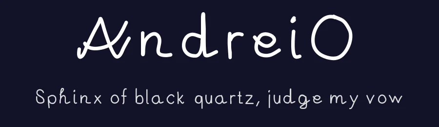 AndreiO by Andrei Olaru — Script Font — thumbnail 2