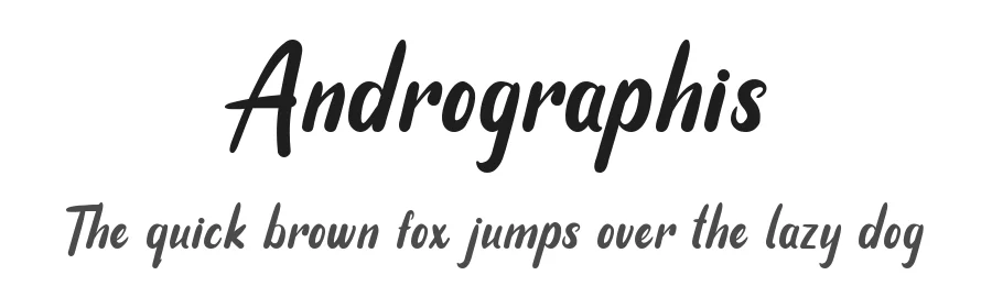 Andrographis by ekosamp β Script Font