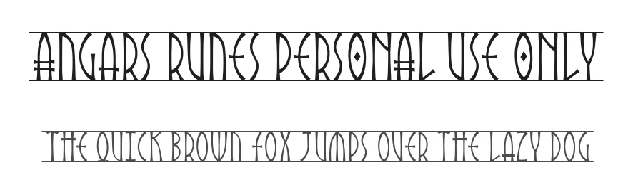Angars Runes PERSONAL USE ONLY by Mans Greback — Sans Font