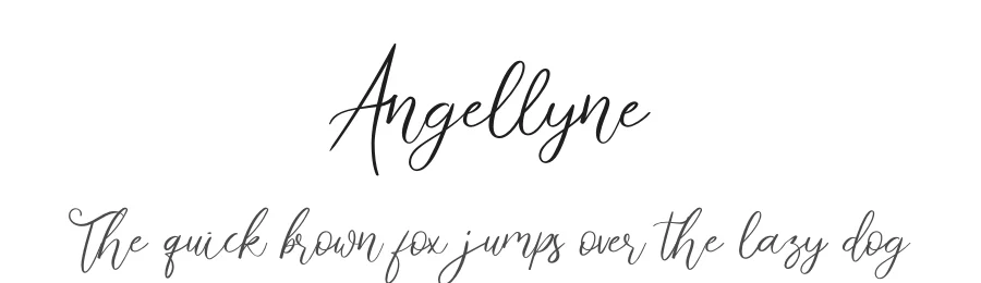 Angellyne by Sarwo Edhi Prayitno — Script Font