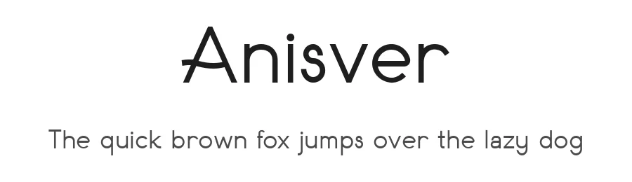 Anisver by Patria Ari Wijonarko — Sans Font