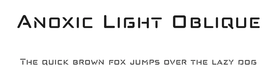 Anoxic Light Oblique by Fernando Haro — Display Font