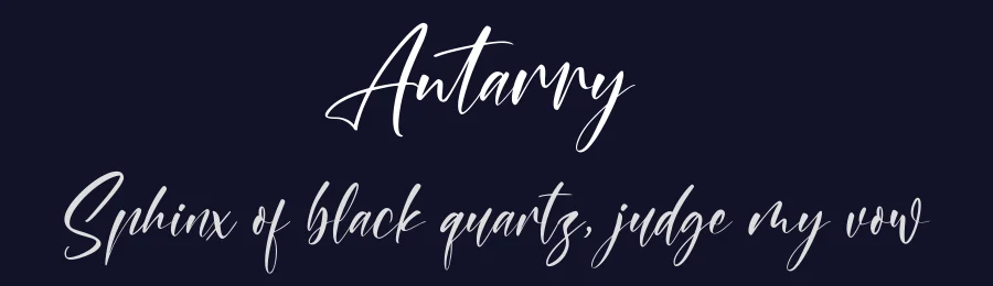 Antarry by Muhammad Farhan Sholeh Ramadhika — Script Font — thumbnail 2