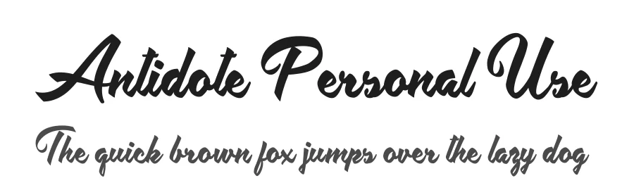 Antidote Personal Use by Billy Argel β Script Font