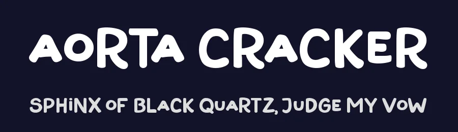 Aorta Cracker by Masa Aska Sanurumi — Display Font — thumbnail 2