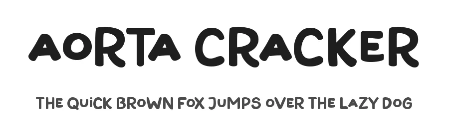 Aorta Cracker by Masa Aska Sanurumi — Display Font