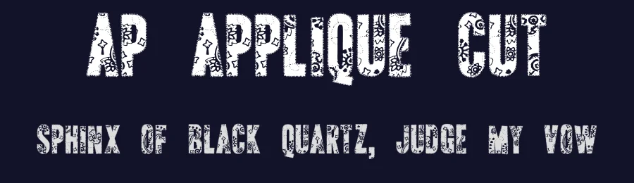 AP Applique Cut by Arcane Palette Creative Design — Display Font — thumbnail 2