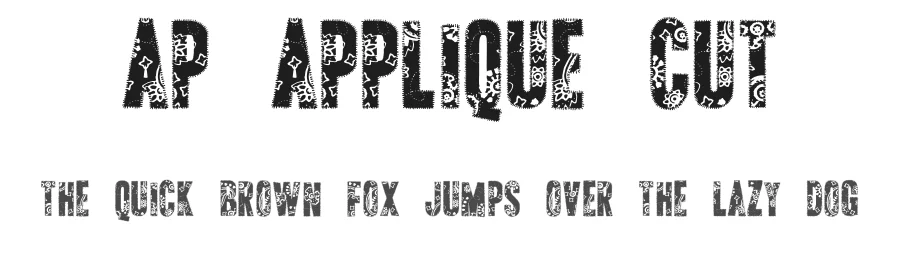 AP Applique Cut by Arcane Palette Creative Design β Display Font