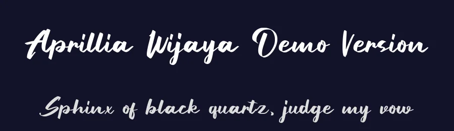 Aprillia Wijaya Demo Version by Allouse.Studio — Script Font — thumbnail 2