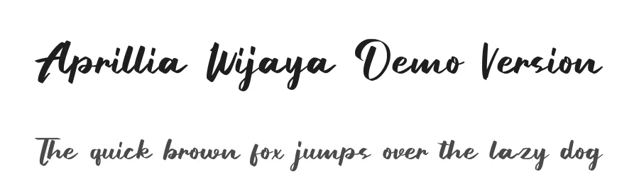Aprillia Wijaya Demo Version by Allouse.Studio β Script Font