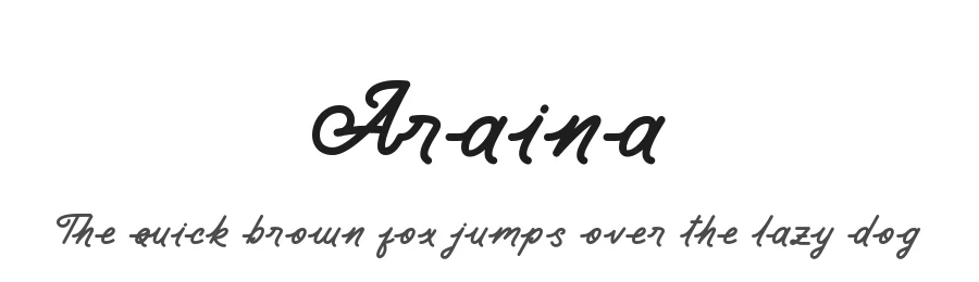 Araina by Fadli Ramadhan Iskandar — Sans Font