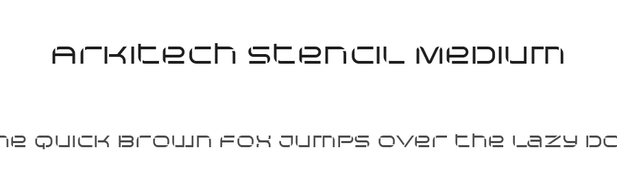 Arkitech Stencil Medium by Ivan Filipov β Sans Font