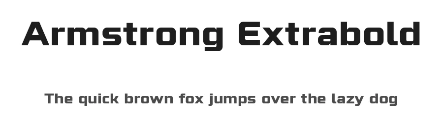 Armstrong Extrabold by typologic โ Display Font