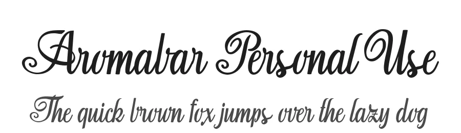 Aromabar Personal Use by Billy Argel β Script Font