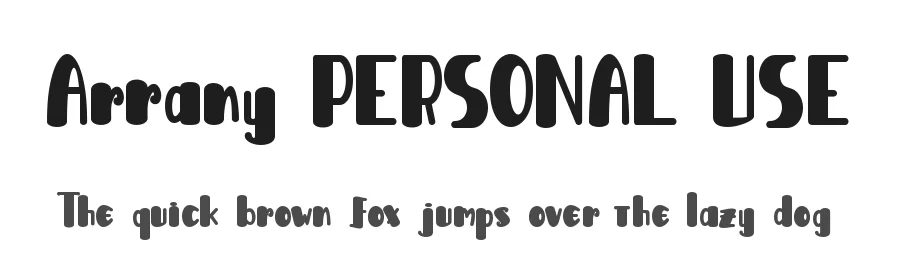 Arrany PERSONAL USE by Arkrist Letter — Display Font