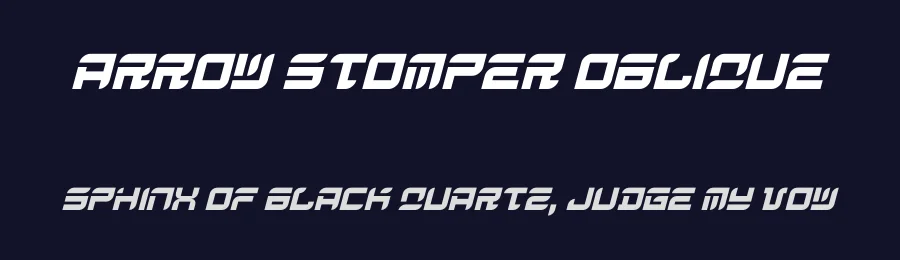 Arrow Stomper Oblique by UkiyoMoji Fonts — Display Font — thumbnail 2