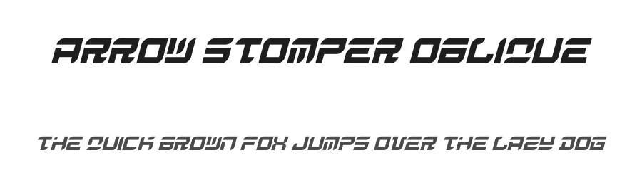 Arrow Stomper Oblique by UkiyoMoji Fonts — Display Font