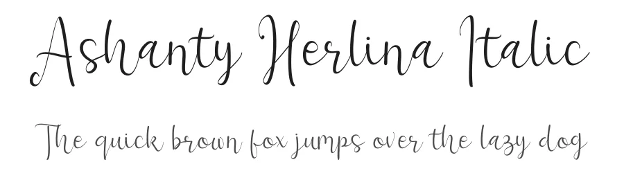 Ashanty Herlina Italic by Heru Utama Putra — Script Font