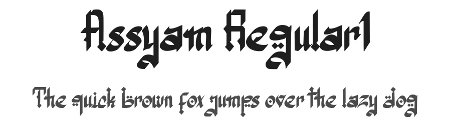 Assyam Regular1 by Typotopia โ Display Font