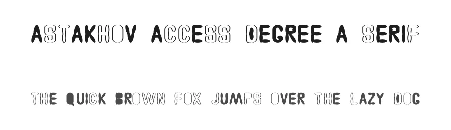 Astakhov Access Degree A Serif by Dmitry Astakhov 2017. Russia, Penza. — Display Font