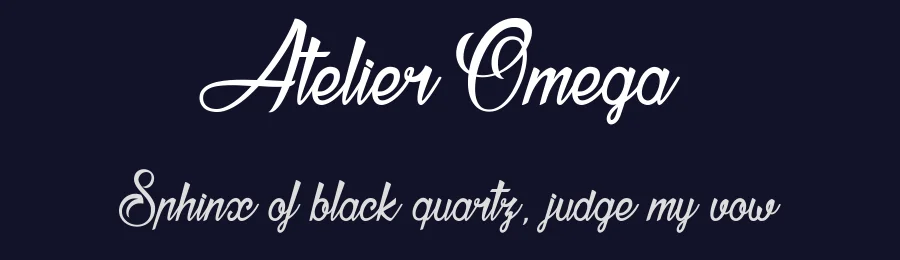 Atelier Omega by dcoxy Medina Gregory — Script Font — thumbnail 2