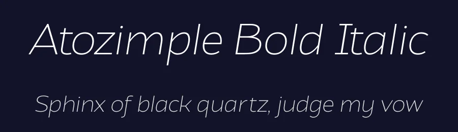 Atozimple Bold Italic by Situjuh Nazara — Display Font — thumbnail 2