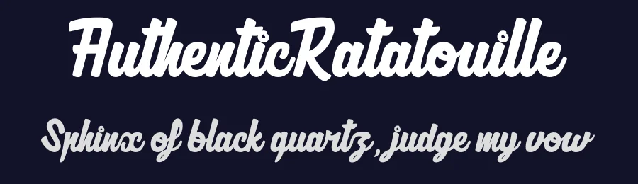 AuthenticRatatouille by dcoxy Medina Gregory — Display Font — thumbnail 2