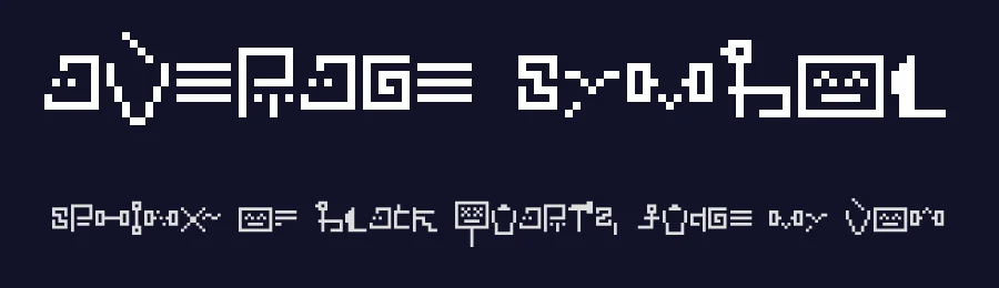 Average symbol by memesbruh03 — Display Font — thumbnail 2