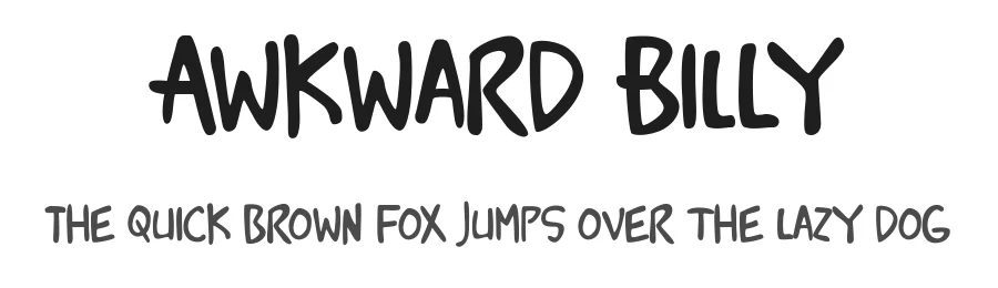 Awkward Billy by Sahirul Iman, Semarang, alexatype — Script Font