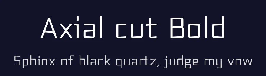 Axial cut Bold by Fernando Haro — Sans Font — thumbnail 2