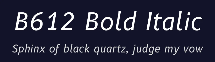 B612 Bold Italic by Nicolas Chauveau, Thomas Paillot, Jonathan Favre-Lamarine, Jean-Luc Vinot — Display Font — thumbnail 2