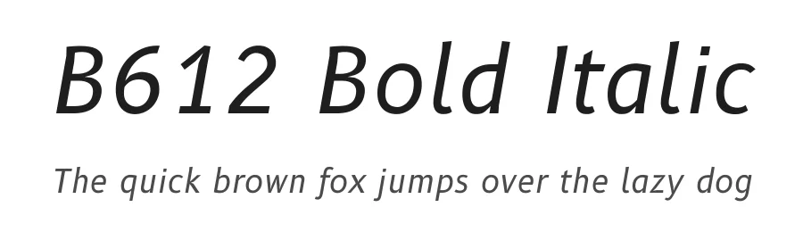 B612 Bold Italic by Nicolas Chauveau, Thomas Paillot, Jonathan Favre-Lamarine, Jean-Luc Vinot — Display Font