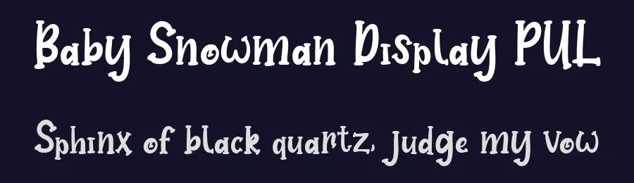 Baby Snowman Display PUL by Fadli Ramadhan Iskandar — Sans Font — thumbnail 2