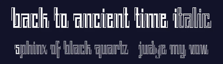 BACK TO ANCIENT TIME Italic by Situjuh Nazara — Display Font — thumbnail 2
